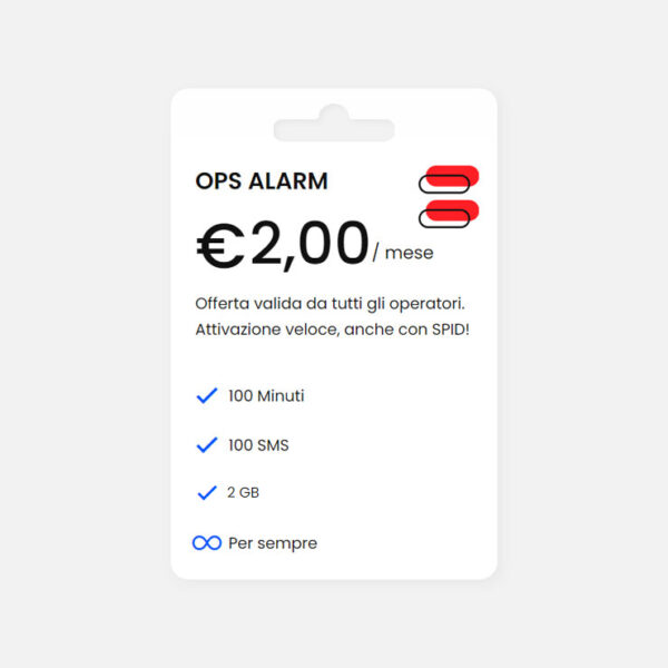 Ops! Alarm – Canone mensile 2.00€